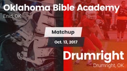 Matchup: Oklahoma Bible  vs. Drumright  2017