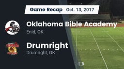 Recap: Oklahoma Bible Academy vs. Drumright  2017
