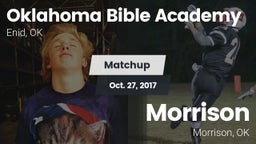 Matchup: Oklahoma Bible  vs. Morrison  2017