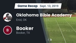 Recap: Oklahoma Bible Academy vs. Booker  2019
