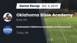 Recap: Oklahoma Bible Academy vs. Northeastern Oklahoma Association of Homeschools 2019