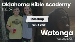 Matchup: Oklahoma Bible  vs. Watonga  2020