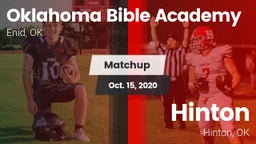 Matchup: Oklahoma Bible  vs. Hinton  2020