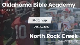 Matchup: Oklahoma Bible  vs. North Rock Creek  2020