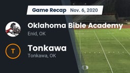 Recap: Oklahoma Bible Academy vs. Tonkawa  2020