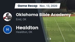 Recap: Oklahoma Bible Academy vs. Healdton  2020