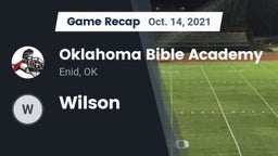 Recap: Oklahoma Bible Academy vs. Wilson 2021