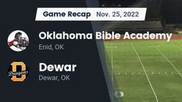Recap: Oklahoma Bible Academy vs. Dewar  2022