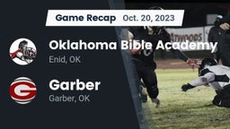 Recap: Oklahoma Bible Academy vs. Garber  2023