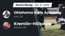 Recap: Oklahoma Bible Academy vs. Kremlin-Hillsdale  2023