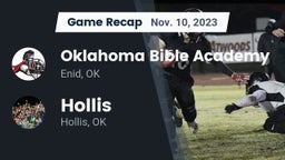 Recap: Oklahoma Bible Academy vs. Hollis  2023