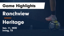 Ranchview  vs Heritage  Game Highlights - Jan. 11, 2020