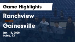 Ranchview  vs Gainesville  Game Highlights - Jan. 14, 2020