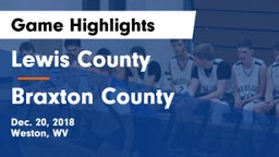 Lewis County  vs Braxton County Game Highlights - Dec. 20, 2018