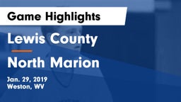 Lewis County  vs North Marion  Game Highlights - Jan. 29, 2019