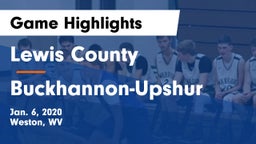 Lewis County  vs Buckhannon-Upshur  Game Highlights - Jan. 6, 2020