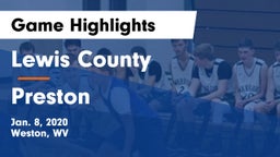 Lewis County  vs Preston  Game Highlights - Jan. 8, 2020