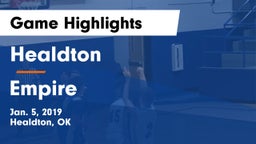 Healdton  vs Empire  Game Highlights - Jan. 5, 2019