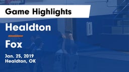 Healdton  vs Fox  Game Highlights - Jan. 25, 2019
