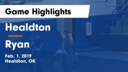 Healdton  vs Ryan Game Highlights - Feb. 1, 2019