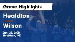 Healdton  vs Wilson  Game Highlights - Jan. 24, 2020