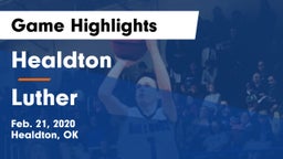 Healdton  vs Luther Game Highlights - Feb. 21, 2020
