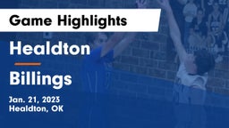 Healdton  vs Billings  Game Highlights - Jan. 21, 2023