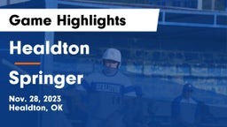 Healdton  vs Springer  Game Highlights - Nov. 28, 2023