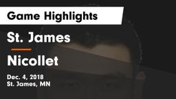 St. James  vs Nicollet  Game Highlights - Dec. 4, 2018