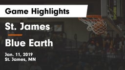 St. James  vs Blue Earth  Game Highlights - Jan. 11, 2019