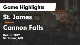 St. James  vs Cannon Falls Game Highlights - Dec. 7, 2019