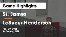 St. James  vs LeSueur-Henderson  Game Highlights - Jan. 20, 2023