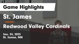 St. James  vs Redwood Valley Cardinals Game Highlights - Jan. 24, 2023