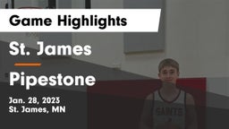 St. James  vs Pipestone  Game Highlights - Jan. 28, 2023