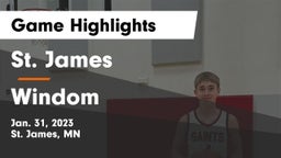 St. James  vs Windom  Game Highlights - Jan. 31, 2023