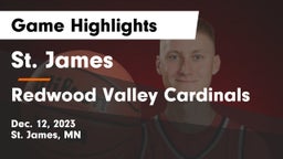 St. James  vs Redwood Valley Cardinals Game Highlights - Dec. 12, 2023