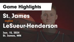 St. James  vs LeSueur-Henderson  Game Highlights - Jan. 15, 2024