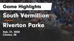 South Vermillion  vs Riverton Parke  Game Highlights - Feb. 21, 2020