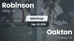Matchup: Robinson  vs. Oakton  2016