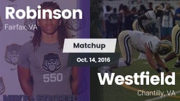 Matchup: Robinson  vs. Westfield  2016