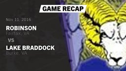 Recap: Robinson  vs. Lake Braddock  2016