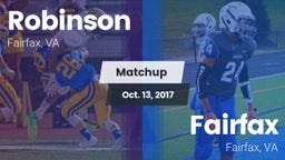 Matchup: Robinson  vs. Fairfax  2017