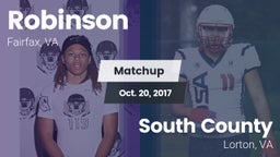 Matchup: Robinson  vs. South County  2017