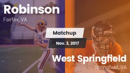 Matchup: Robinson  vs. West Springfield  2017