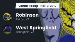 Recap: Robinson  vs. West Springfield  2017