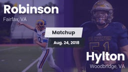 Matchup: Robinson  vs. Hylton  2018