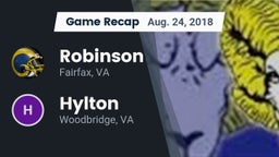Recap: Robinson  vs. Hylton  2018
