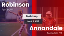 Matchup: Robinson  vs. Annandale  2018