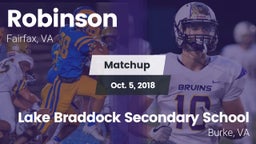 Matchup: Robinson  vs. Lake Braddock Secondary School 2018