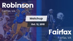 Matchup: Robinson  vs. Fairfax  2018